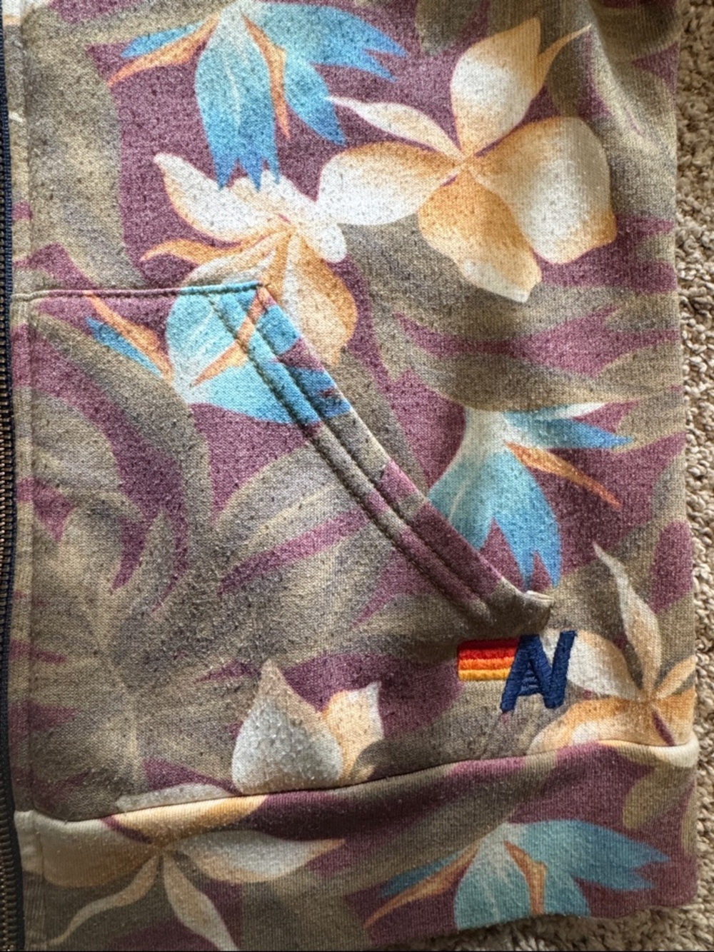 Aviator Nation tropical floral zip hoodie - Picture 3 of 6